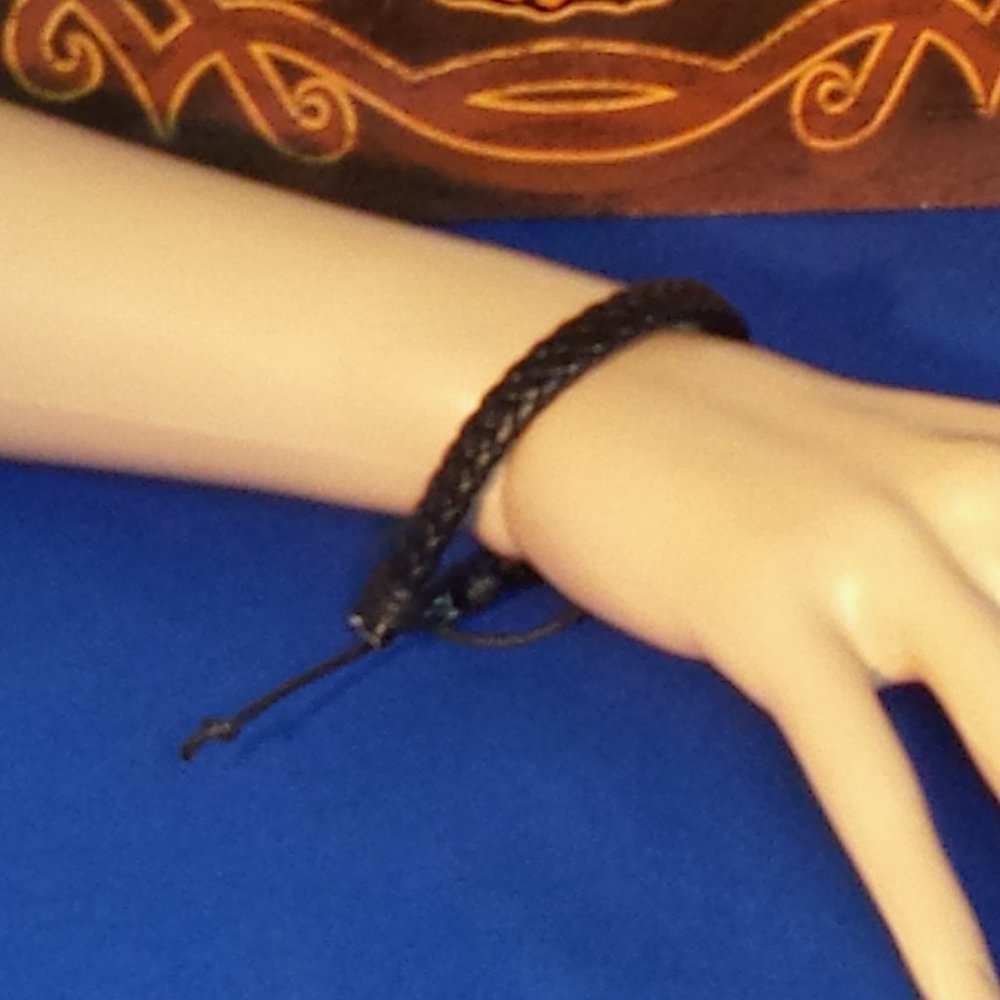 Men's Snakeskin Style Leather Bracelet